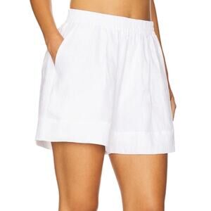 AEXAE 100% Linen Waistband Lined Shorts in White, Size M - EUC